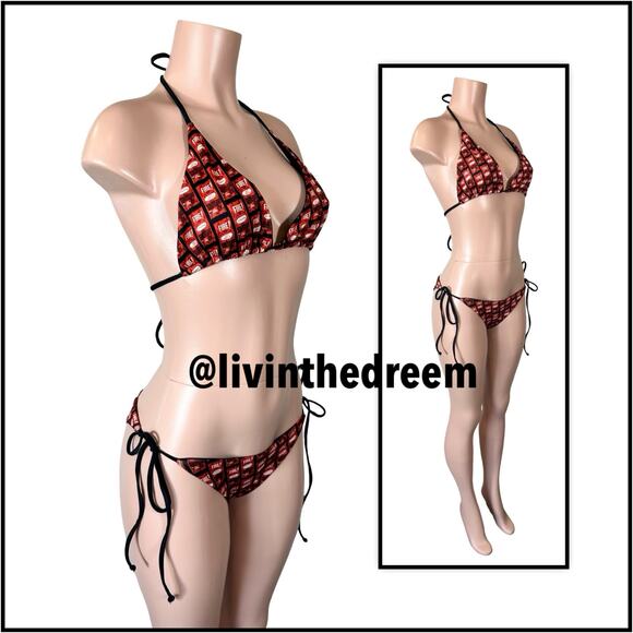 Taco Bell Fire 🔥 Hot Sauce Bikini SZ L $99 - Picture 9 of 12